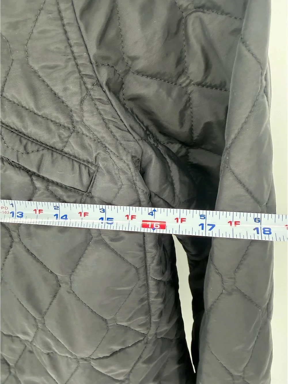 Anne Klein Quilted Black Coat Medium